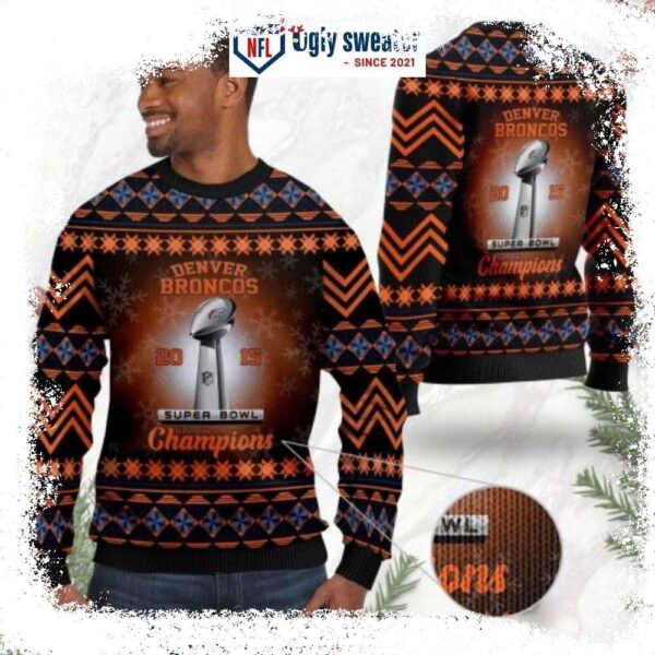 NFL Super Bowl Cup – Denver Broncos Est 2015 Ugly Christmas Sweater - available at - rugbyfanstore.com