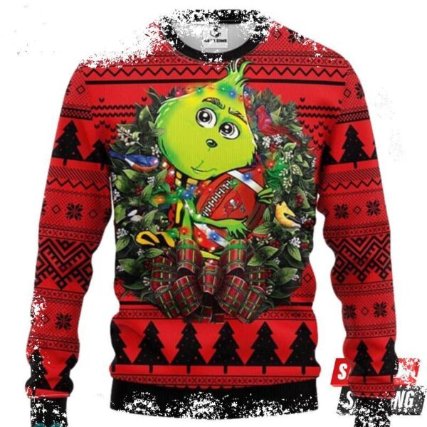 Nfl Tampa Bay Buccaneers Grinch Hug Cute Gift Ugly Christmas Sweaters - available at - rugbyfanstore.com