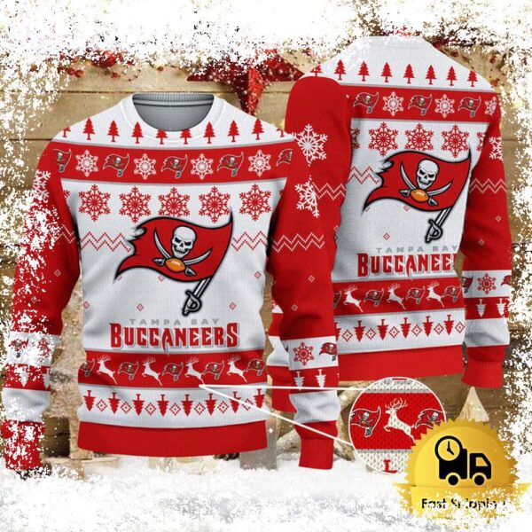 NFL Tampa Bay Buccaneers Team Winter Ugly Christmas Sweater - available at - rugbyfanstore.com