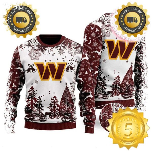 NFL Washington Commanders Special Christmas Ugly Sweater Design Gift For Men And Women - available at - rugbyfanstore.com