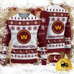 NFL Washington Commanders Team Winter Ugly Christmas Sweater - available at - rugbyfanstore.com