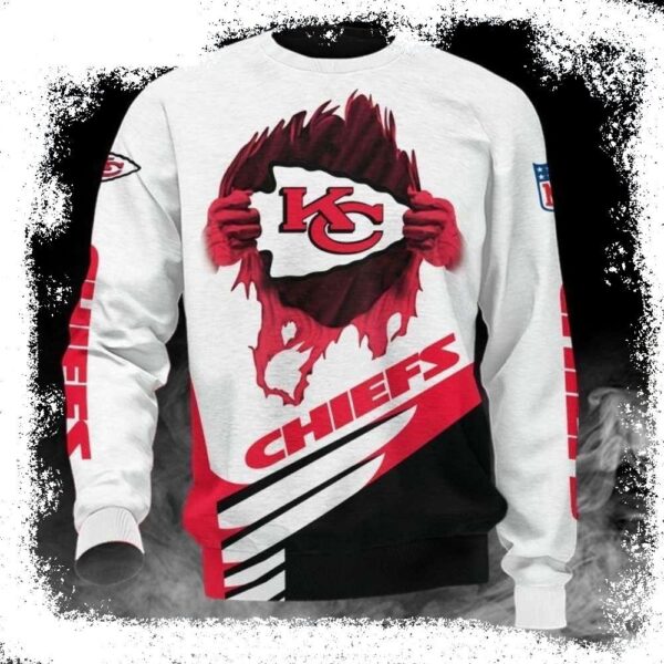 NFL White Red Kansas City Chiefs Ugly Christmas Sweater - available at - rugbyfanstore.com