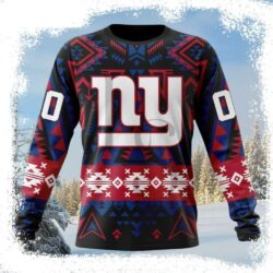 Ny Giants Christmas Sweater – Featuring Pattern Native Design - available at - rugbyfanstore.com