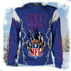 Ny Giants Claw Pattern Ugly Christmas Sweater – Roaring Team Spirit - available at - rugbyfanstore.com