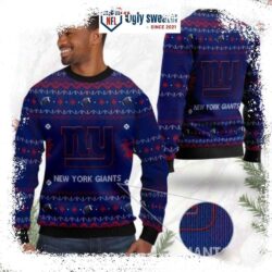 Ny Giants Gifts For Him – Christmas Pattern Logo Ugly Sweater - available at - rugbyfanstore.com