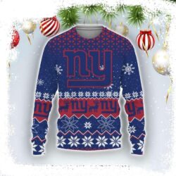 Ny Giants Gifts For Him – Snow Pattern Ugly Christmas Sweater - available at - rugbyfanstore.com