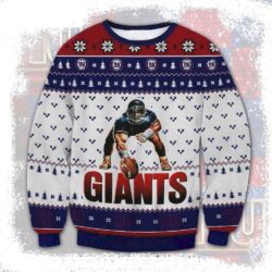 Ny Giants Player Graphic Design Ugly Christmas Sweater - available at - rugbyfanstore.com