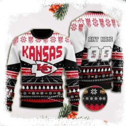 Personalized Gifts For Him – Kansas City Chiefs Stadium Motifs Sweater - available at - rugbyfanstore.com