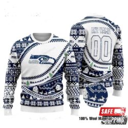 Personalized Nfl Seattle Seahawks Custom Ugly Christmas Sweaters - available at - rugbyfanstore.com