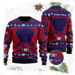 Personalized Ny Giants Football Team Logo Ugly Christmas Sweater - available at - rugbyfanstore.com