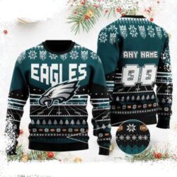 Personalized Philadelphia Eagles Stadium Custom Name And Number Ugly Bills Sweater - available at - rugbyfanstore.com