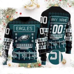 Personalized Philadelphia Eagles Ugly Christmas Sweater – Gifts for Eagles Fans - available at - rugbyfanstore.com