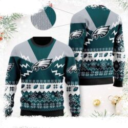 Philadelphia Eagles Logo Print – Men’s Eagles Christmas Sweater - available at - rugbyfanstore.com