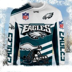 Radiant Eagles Pride – NFL Philadelphia Eagles Logo All Over Ugly Christmas Sweater - available at - rugbyfanstore.com