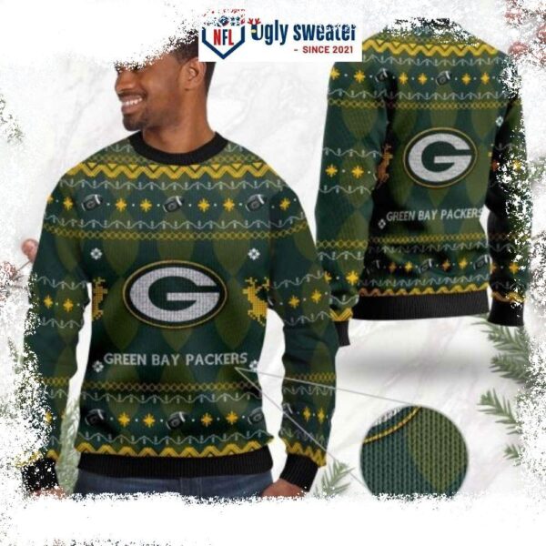 Score Big With NFL American Football Packers Ugly Christmas Sweater - available at - rugbyfanstore.com