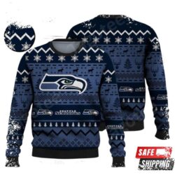 Seattle Seahawks Nfl Football Knit Pattern Ugly Christmas Sweaters - available at - rugbyfanstore.com