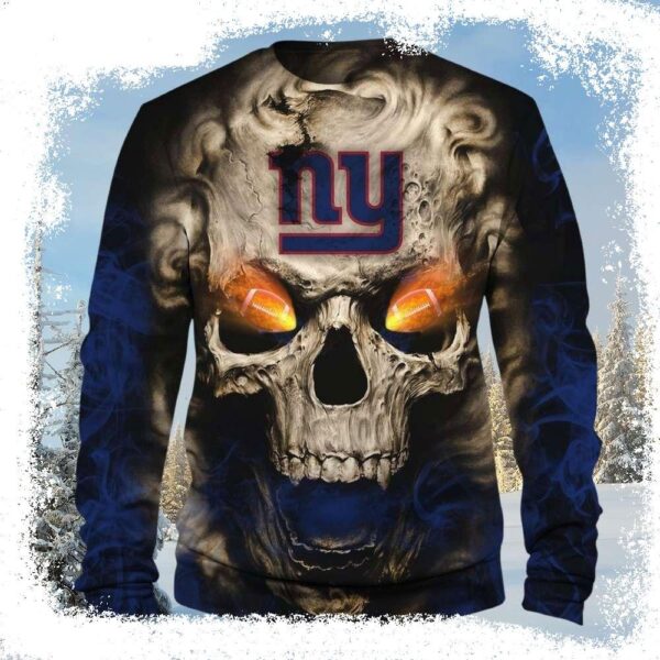 Skull Design – Ny Giants Xmas Sweater Unique Gift For Fans - available at - rugbyfanstore.com