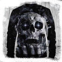 Skulls And Raiders Logo Print Ugly Christmas Sweater – Perfect Gift For Fans - available at - rugbyfanstore.com