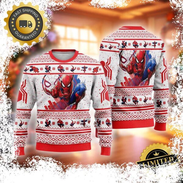 Spider Man Ugly Sweater 3D AOP Ugly Sweater Jumper Ugly Christmas Sweater Gift For Holiday - available at - rugbyfanstore.com