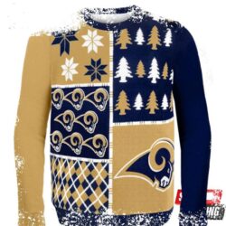 St Louis Rams Busy Block Nfl Ugly Christmas Sweaters - available at - rugbyfanstore.com