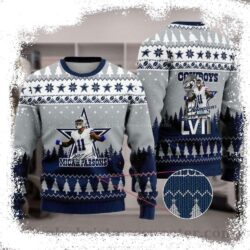 Super Bowl LVII 2023 Champions – Micah Parsons – Dallas Cowboys Ugly Christmas Sweater - available at - rugbyfanstore.com