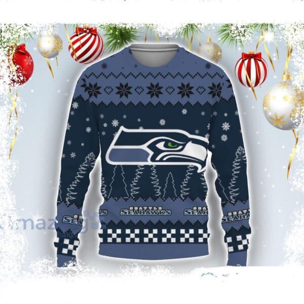 Team Logo Seattle Seahawks Ugly Christmas Sweaters - available at - rugbyfanstore.com