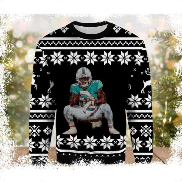 Tyreek Hill Dolphins Ugly Sweater - available at - rugbyfanstore.com