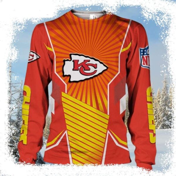 Unique Kc Chiefs Gifts – Stylish Logo Print Ugly Christmas Sweater - available at - rugbyfanstore.com