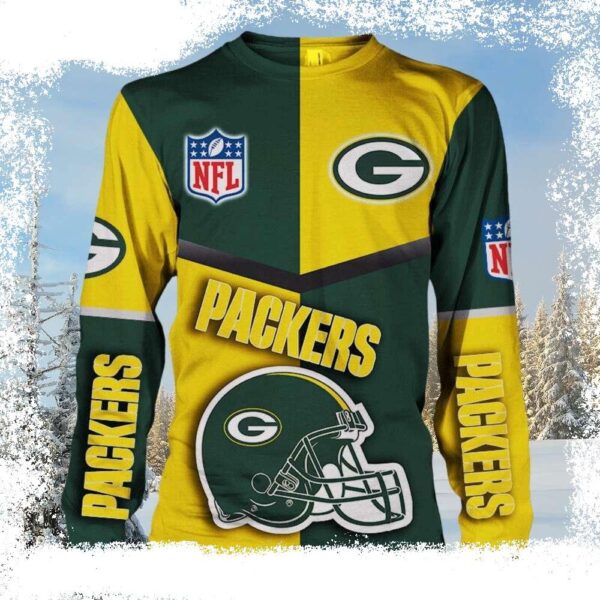 Uniquely Packers – Ugly Sweater With NFL Logo And Green Bay Packers Flair - available at - rugbyfanstore.com