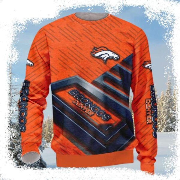 Unveil Your Fandom – Logo Print Of Denver Broncos Ugly Christmas Sweater - available at - rugbyfanstore.com