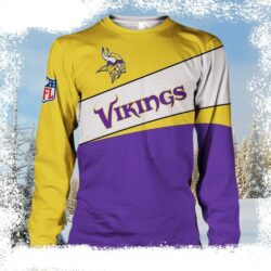 Vibrant Yellow Purple Minnesota Vikings Ugly Christmas Sweater - available at - rugbyfanstore.com