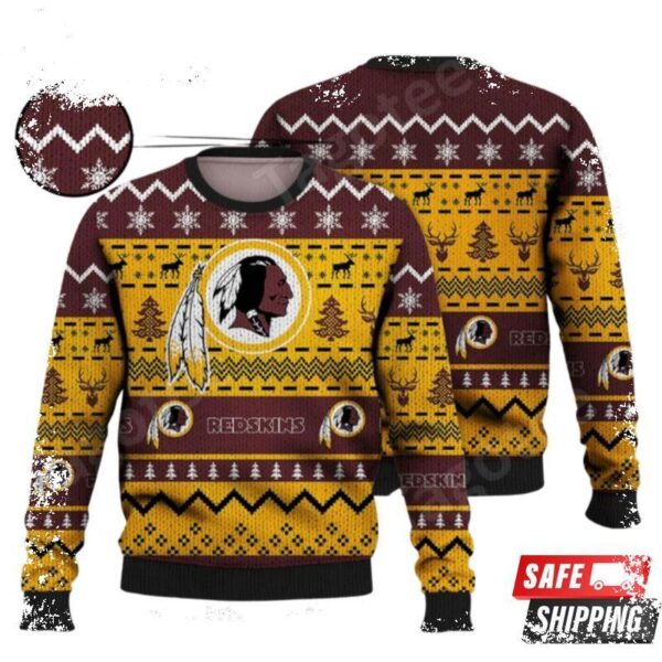 Washington Commanders RedSkins Nfl Football Ugly Christmas Sweaters - available at - rugbyfanstore.com