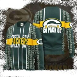 White Yellow Sketch Note Design Adorns Green Bay Packers Ugly Christmas Sweater - available at - rugbyfanstore.com