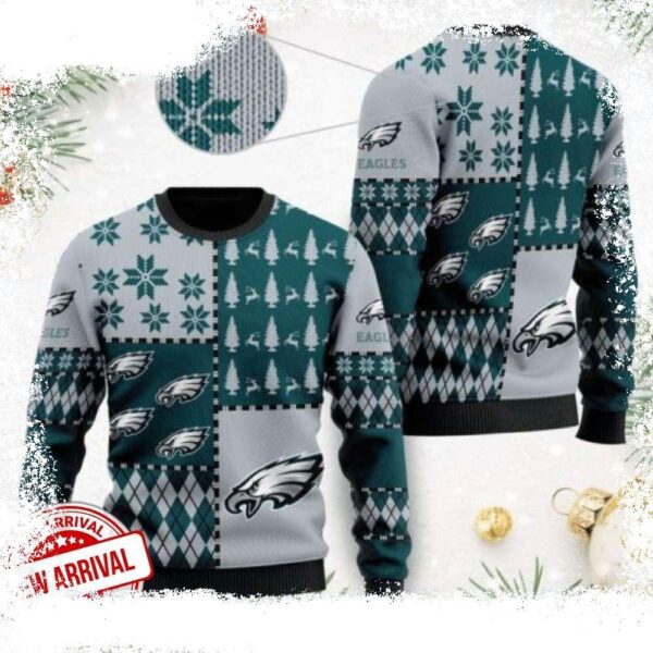 Winter Sports Spirit – NFL Philadelphia Eagles Snowy Ugly Sweater For Fans - available at - rugbyfanstore.com