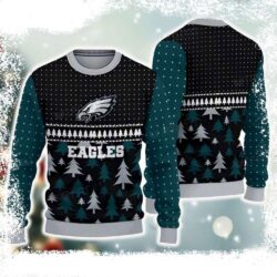 Winter Wonderland Eagles – Philadelphia Eagles Logo Print Ugly Christmas Sweater - available at - rugbyfanstore.com