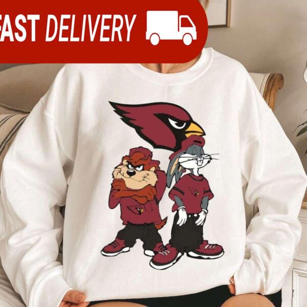 Arizona Cardinals Bugs Bunny Looney Tunes NFL Sweatshirt Gifts for Fans - available at - rugbyfanstore.com