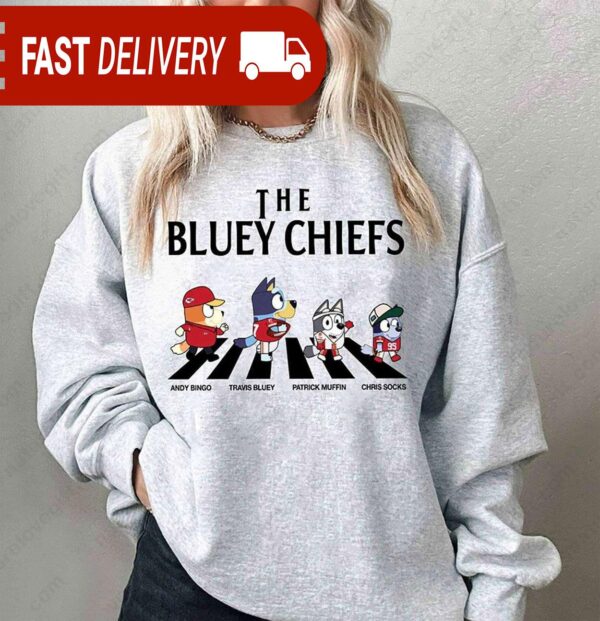 Bluey Chiefs Abbey Road Kansas City NFL Shirt - available at - rugbyfanstore.com