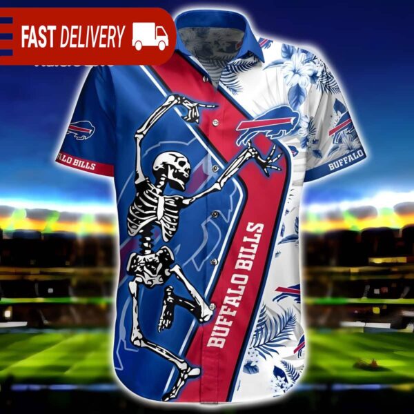 Buffalo Bills Dancing Skeleton Hawaiian Shirt NFL Gift - available at - rugbyfanstore.com