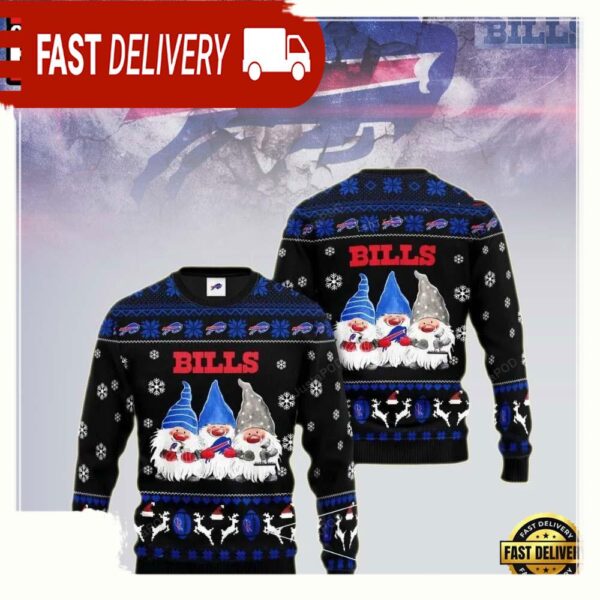 Buffalo Bills Gnome De Noel NFL Ugly Christmas Sweater - available at - rugbyfanstore.com