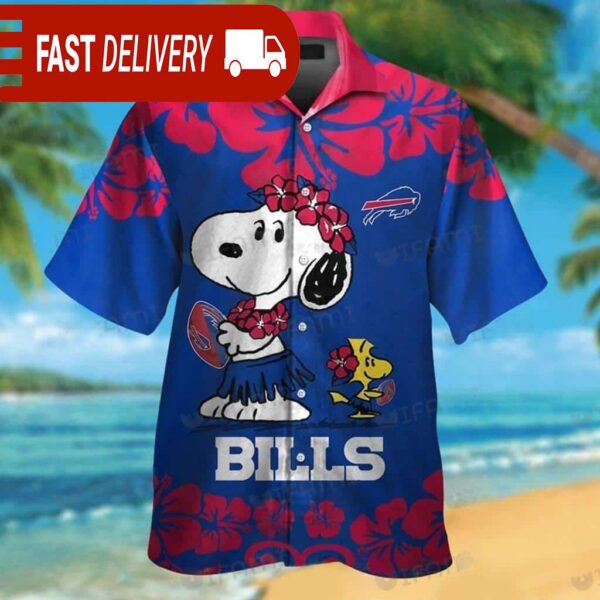 Buffalo Bills Hibiscus Snoopy NFL Hawaiian Shirt - available at - rugbyfanstore.com