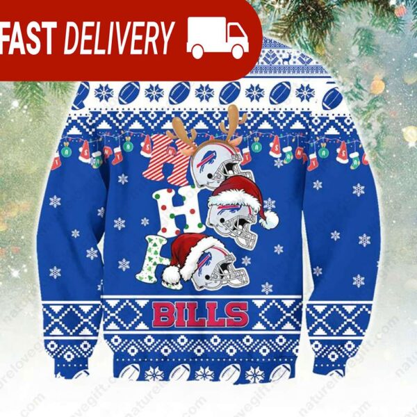 Buffalo Bills Ho Ho Ho NFL Ugly Christmas Sweater - available at - rugbyfanstore.com