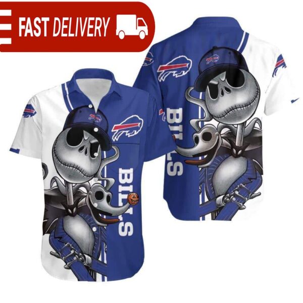 Buffalo Bills Jack Skellington NFL Hawaiian Shirt - available at - rugbyfanstore.com