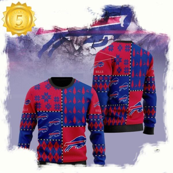 Buffalo Bills NFL 2024 Christmas Ugly Sweater - available at - rugbyfanstore.com