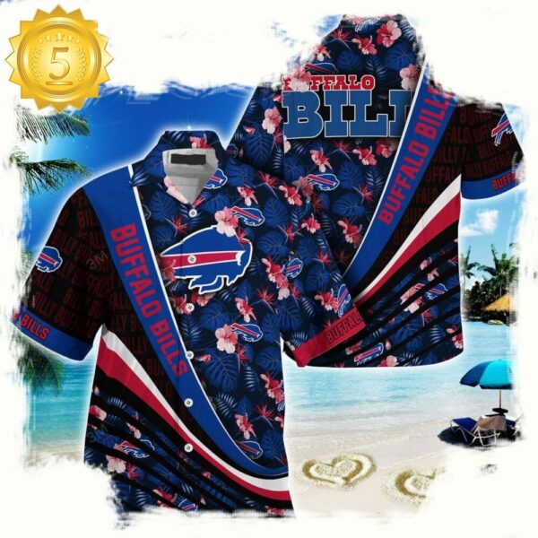 Buffalo Bills NFL Hawaii Shirt With Tropical Flower Pattern - available at - rugbyfanstore.com