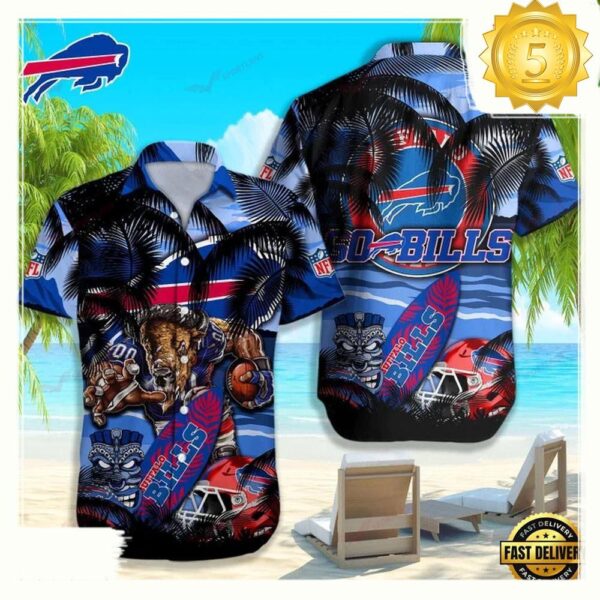 Buffalo Bills NFL Summer Hawaiian Shirt - available at - rugbyfanstore.com