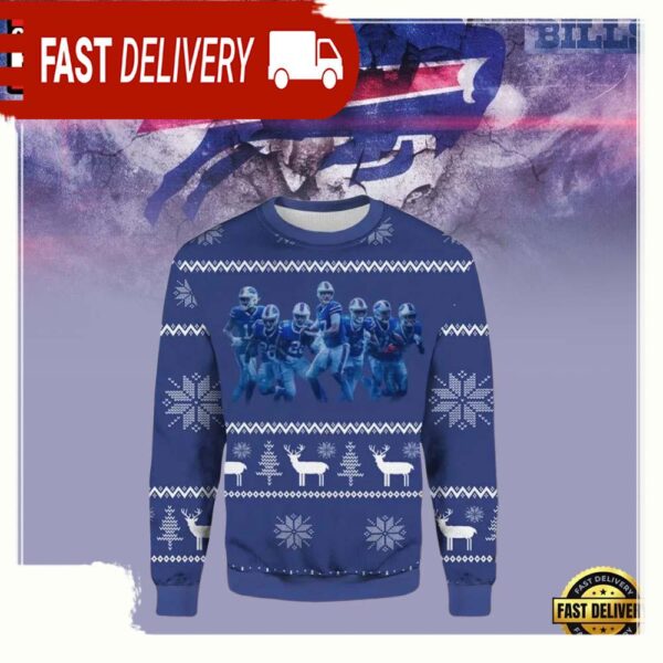 Buffalo Bills Photoo Print NFL Ugly Christmas Sweater - available at - rugbyfanstore.com