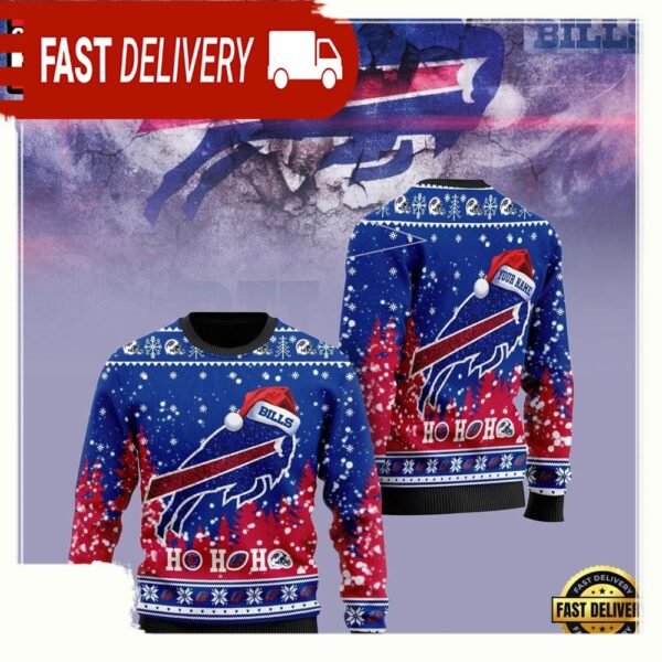 Buffalo Bills Santa Hohoho NFL Christmas Ugly Sweater - available at - rugbyfanstore.com