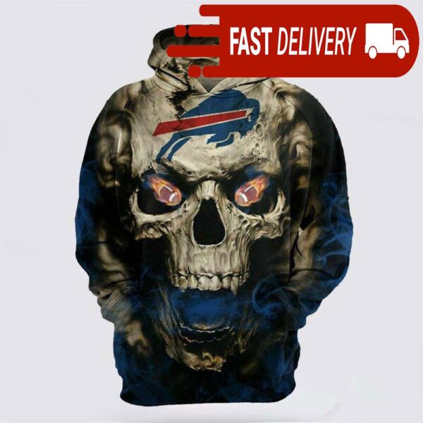 Buffalo Bills Vintage Scared Skull Halloween NFL Hoodie Gifts for Fans - available at - rugbyfanstore.com