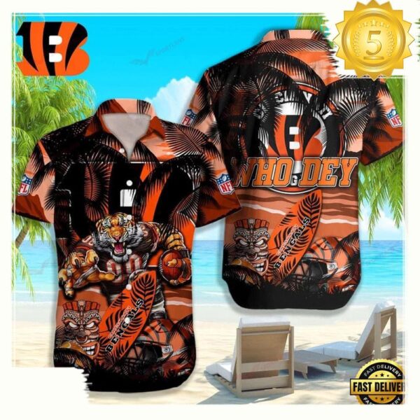 Cincinnati Bengals NFL Summer Hawaiian Shirt - available at - rugbyfanstore.com