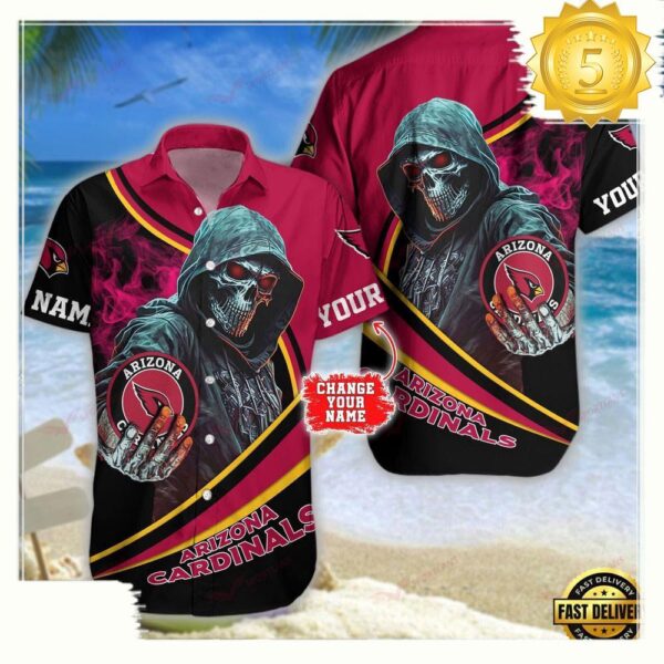 Custom Name Arizona Cardinals NFL Hawaiian Shirt - available at - rugbyfanstore.com